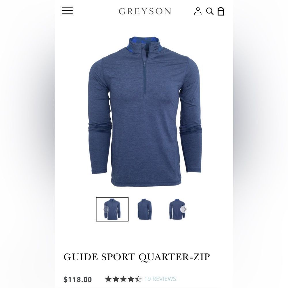 Greyson Quarter Zip Navy